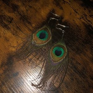 Peacock earrings